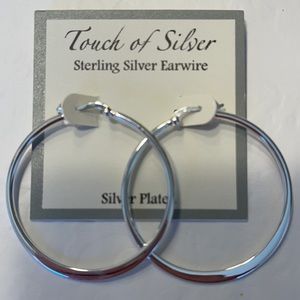 NEW! TOUCH OF SILVER silver Hoop earrings